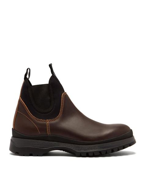 prada chelsea boots herren|prada brixxen leather chelsea boot.